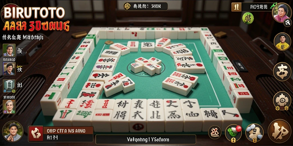 Gameplay Mahjong yang mendebarkan dan seru di BIRUTOTO.