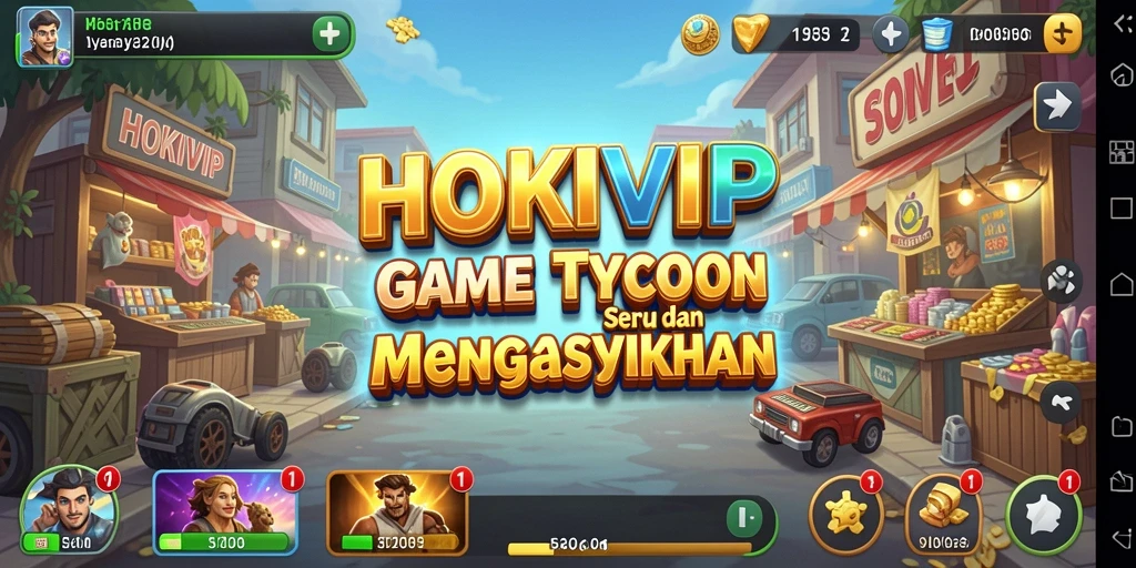 Tampilan gameplay menarik dari HOKIVIP dengan elemen Tycoon.