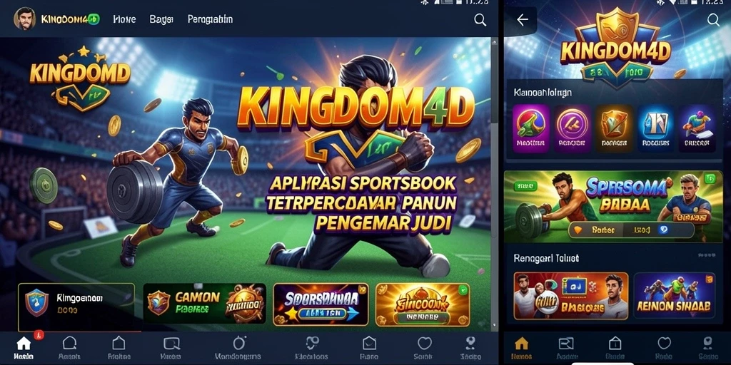 Tampilan gameplay yang menarik dari aplikasi SPORTSBOOK KINGDOM4D.