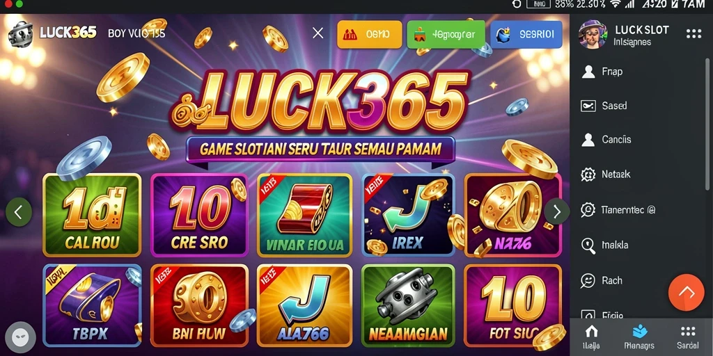 Screenshot gameplay LUCK365 yang menunjukkan keseruan dan fitur menarik.
