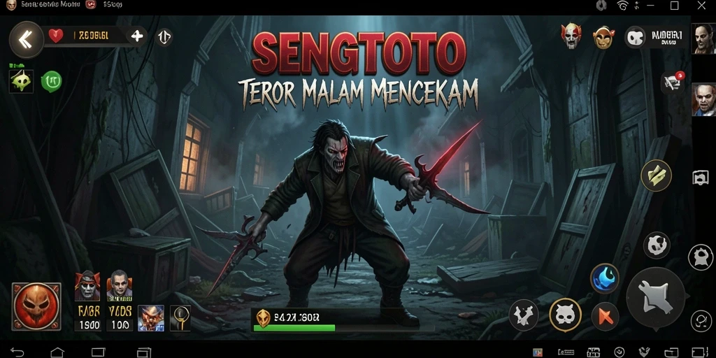 Tangkapan layar gameplay SENGTOTO dengan suasana Horror yang mencekam.
