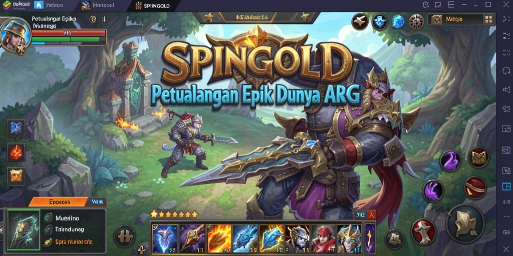 Tampilan gameplay SPINGOLD yang menakjubkan dalam pertempuran ARPG.