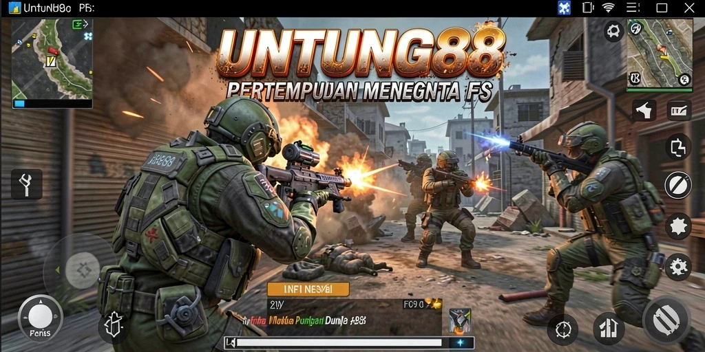 Gameplay seru UNTUNG88 dengan aksi pertempuran FPS yang mendebarkan.