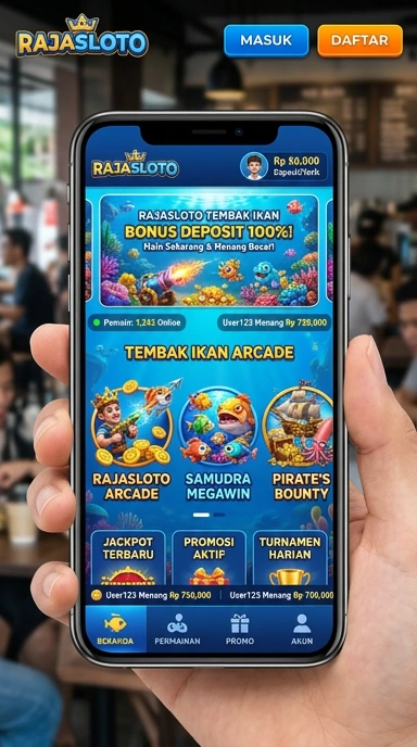 Tampilan aplikasi rajasloto dengan beragam pilihan aplikasi.